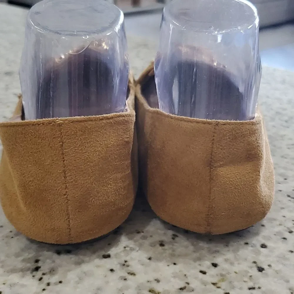 Atalina womans suede flats, with  rose gold detail, size 40